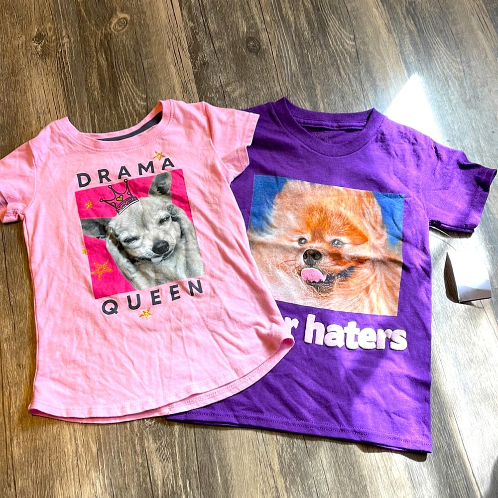 2 GIRLS T-SHIRTS. SIZE 4/5